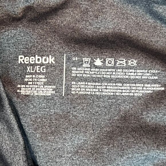 Reebok Leggings Womens XL Gray Cropped Athletic Workout Athleisure Sportswear - Picture 7 of 16